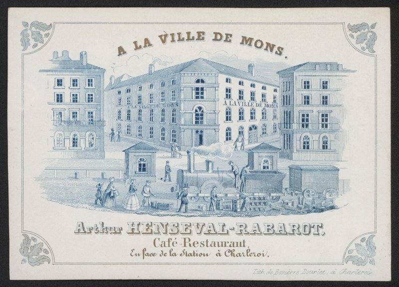 A La Ville De Mons，Arthur Henseval-Rabarot，咖啡餐厅（雕刻） 作者 欧洲学校