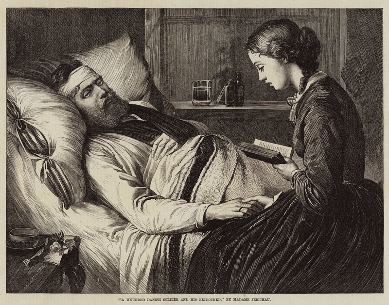 A Wounded Danish Soldier and his Betrothed (engraving) 作者 欧洲学校