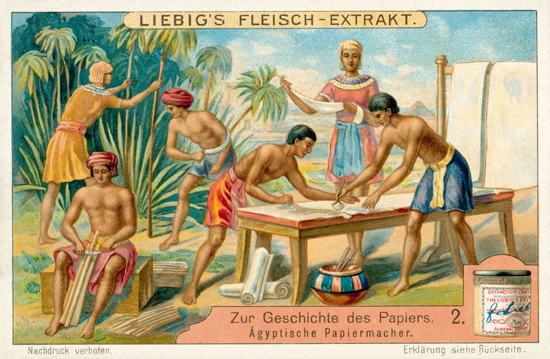 Ancient Egyptian papermakers (chromolitho) 作者 欧洲学校