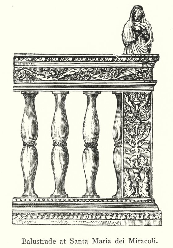 Santa Maria dei Miracoli 的栏杆（雕刻） 作者 欧洲学校