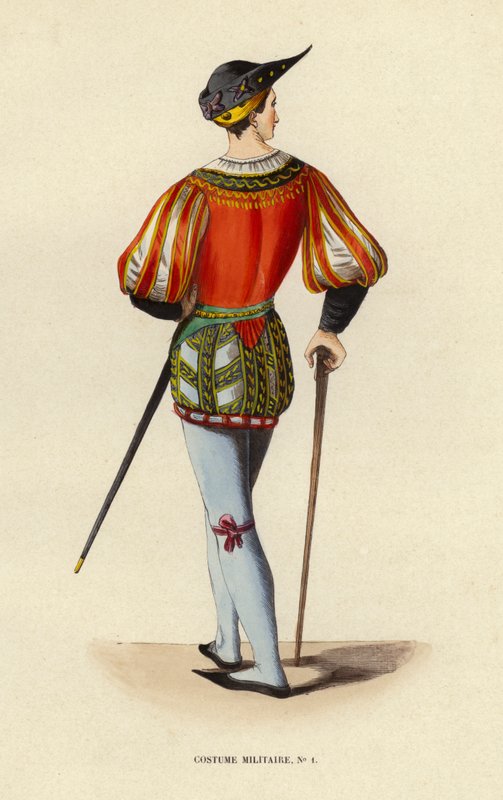 Costume Militaire (coloured engraving) 作者 欧洲学校