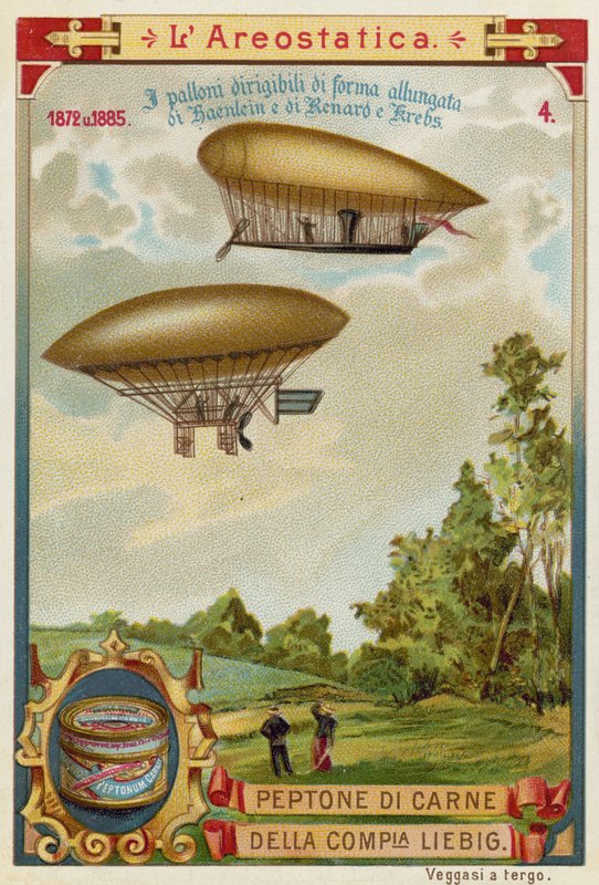 Haenlein（1872年）和Renard and Krebs（1885年）的飞船飞艇 作者 欧洲学校
