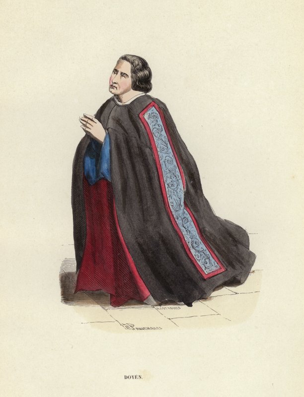 Doyen (coloured engraving) 作者 欧洲学校