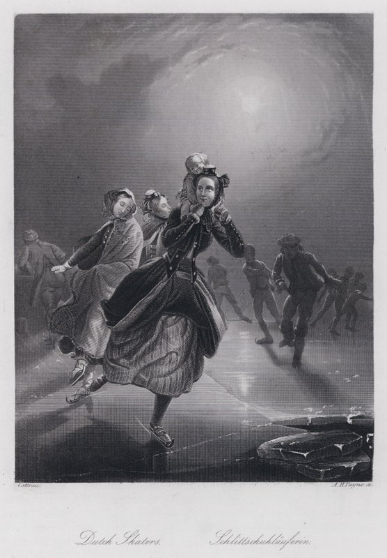 荷兰溜冰者（雕刻 作者 欧洲学校