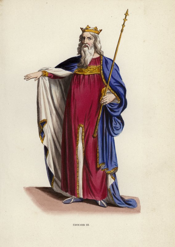 Edouard III (coloured engraving) 作者 欧洲学校