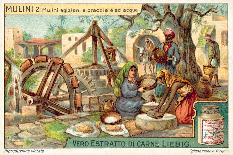 Egyptian hand and water driven mills (chromolitho) 作者 欧洲学校