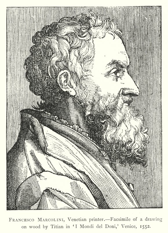 威尼斯印刷商Francesco Marcolini（雕刻）。 作者 欧洲学校