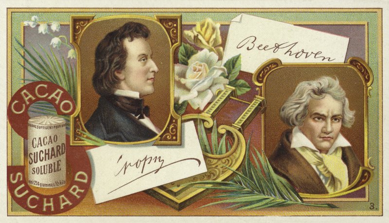 Frederic Chopin和Ludwig van Beethoven 作者 欧洲学校