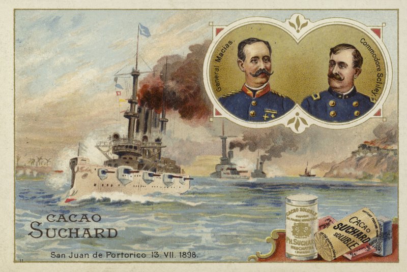 Manuel Macias将军和Commodore Winfield Scott Schley，波多黎各圣胡安，西班牙 - 美国战争，1898年7月13日 作者 欧洲学校