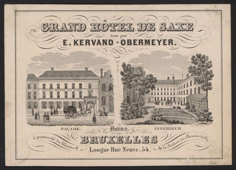 Grand Hotel De Saxe，E Kervand-Obermeyer，布鲁塞尔 作者 欧洲学校