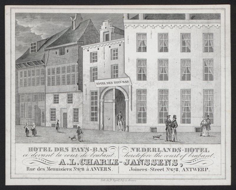 Hotel Des Pays Bas，荷兰酒店，A L Charle-Janssens，Anvers，安特卫普（雕刻） 作者 欧洲学校