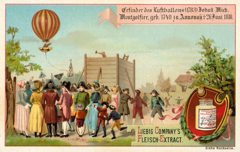 Invention of the hot air balloon by the Montgolfier Brothers, France 作者 欧洲学校