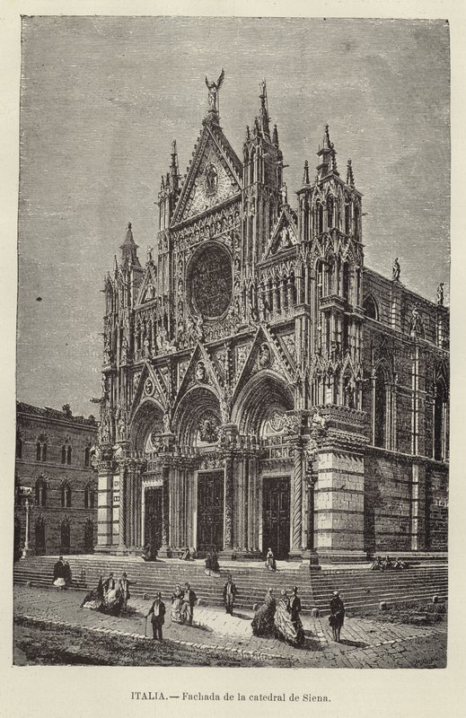 意大利 - 锡耶纳大教堂的门面 作者 欧洲学校