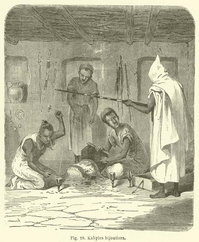 Kabyles bijoutiers (engraving) 作者 欧洲学校