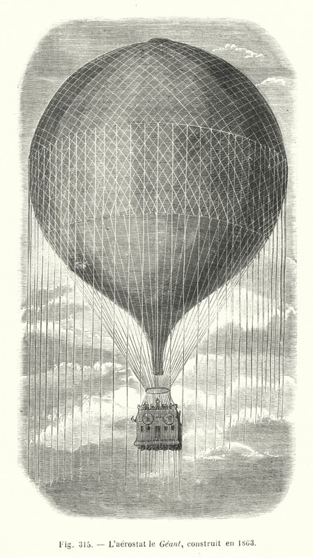浮空器le Geant，建于1863年 作者 欧洲学校