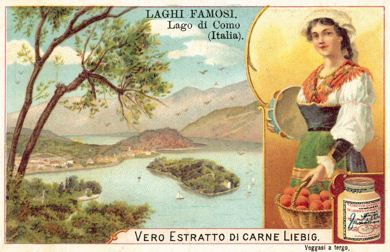 Lake Como, Italy (chromolitho) 作者 欧洲学校