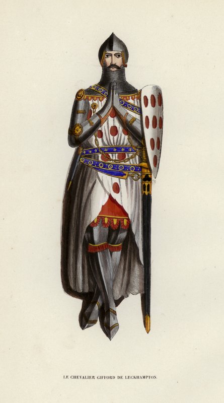 Le Chevalier Gifford De Leckhampton (coloured engraving) 作者 欧洲学校