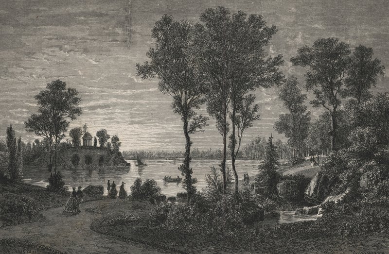 Lac De Gravelle，位于 Bois De Vincennes（雕刻） 作者 欧洲学校