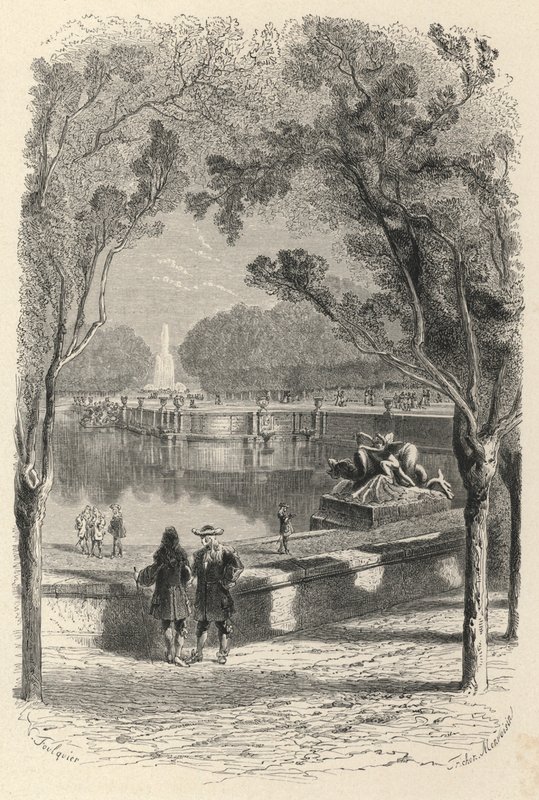 Les Hautes Terrasses A Versailles（雕版画 作者 欧洲学校