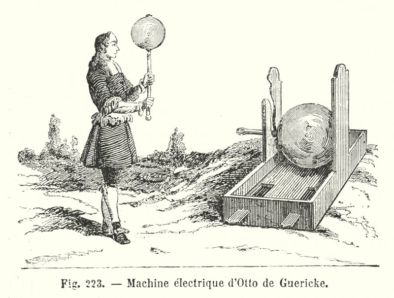 Otto de Guericke 的电机（雕刻） 作者 欧洲学校