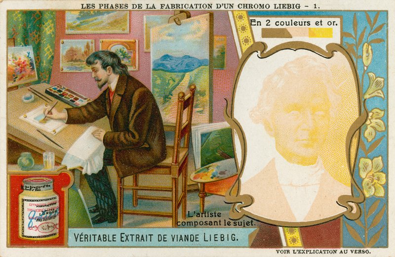 制作Liebig Chromolithograph 作者 欧洲学校