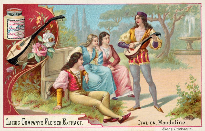 Mandolin, Italy (chromolitho) 作者 欧洲学校
