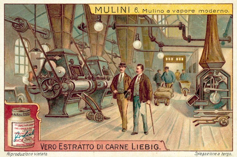 Modern steam-powered mill (chromolitho) 作者 欧洲学校