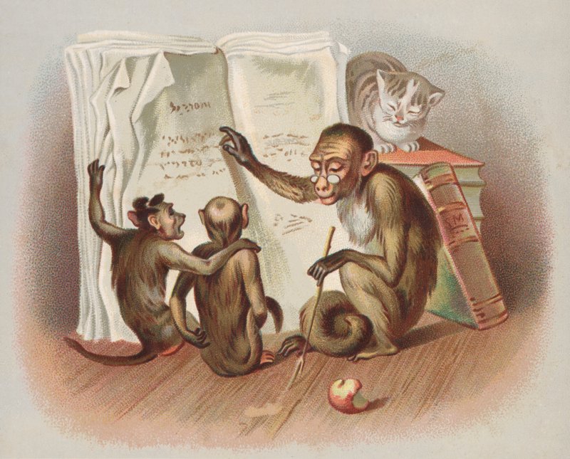 猴教(chromolitho) 作者 欧洲学校