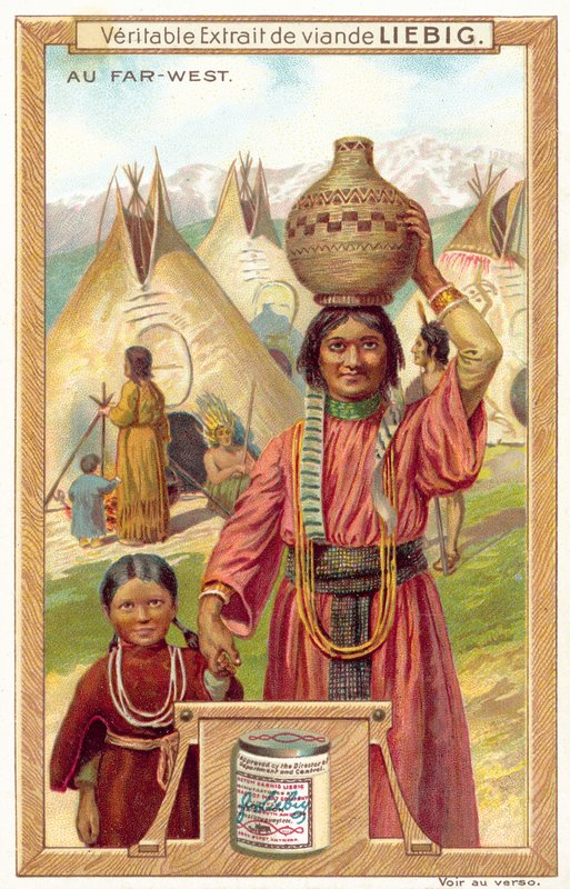 美国原住民村庄（chromolitho） 作者 欧洲学校