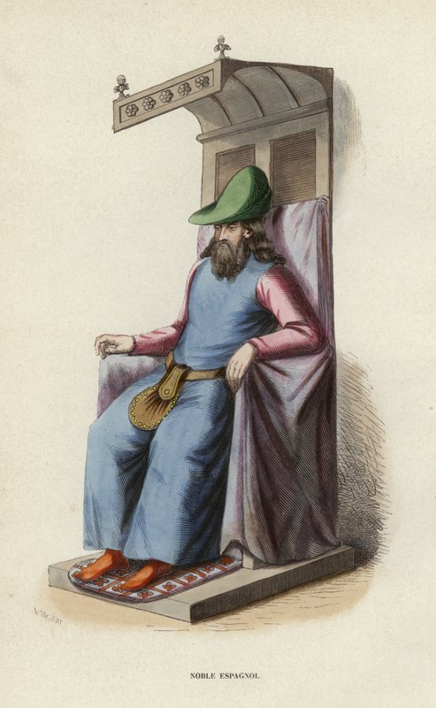 Noble Espagnol (coloured engraving) 作者 欧洲学校