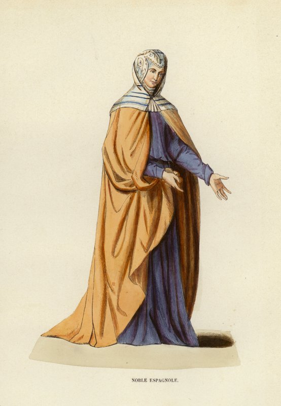 Noble Espagnole（彩色雕刻） 作者 欧洲学校