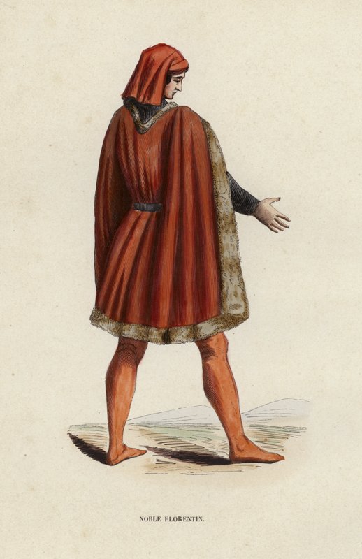 Noble Florentin (coloured engraving) 作者 欧洲学校