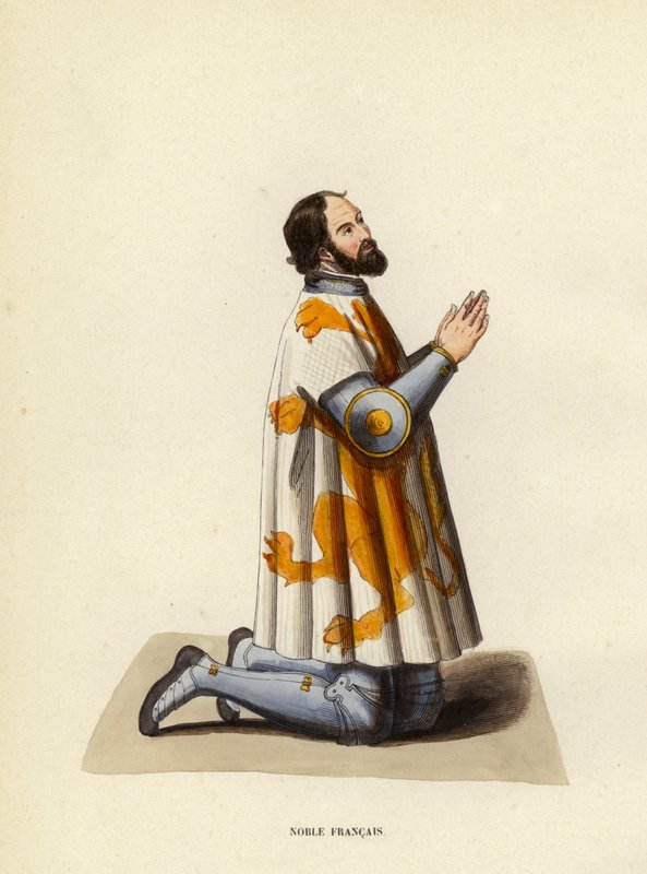 Noble Francais (coloured engraving) 作者 欧洲学校