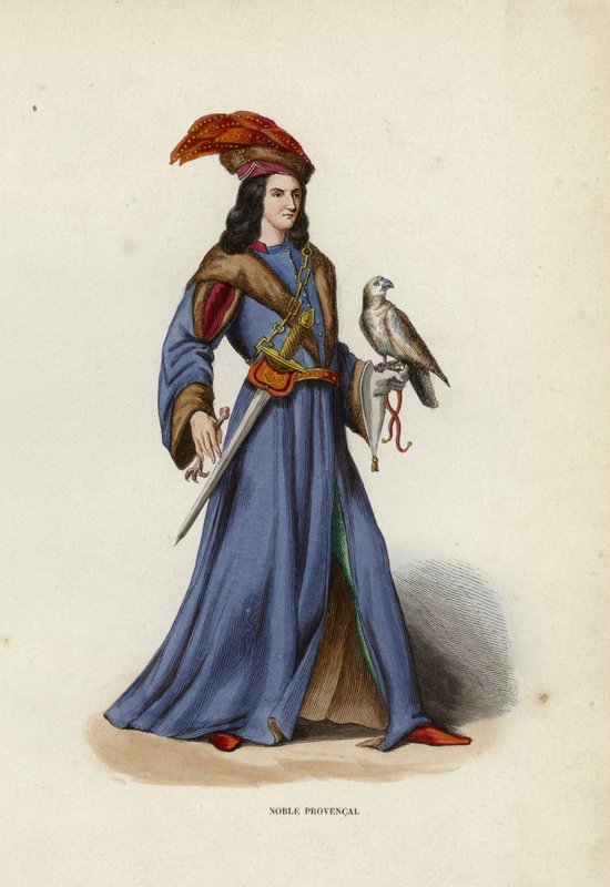 Noble Provencal (coloured engraving) 作者 欧洲学校