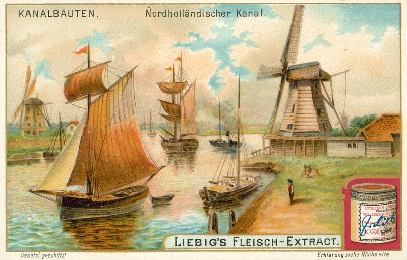 Noordhollandsch Kanaal, Netherlands (chromolitho) 作者 欧洲学校