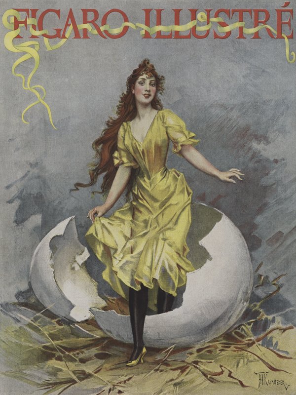 Oeuf de Paques (Easter Egg). Cover of Le Figaro Illustre, April 1893 (colour litho) 作者 欧洲学校