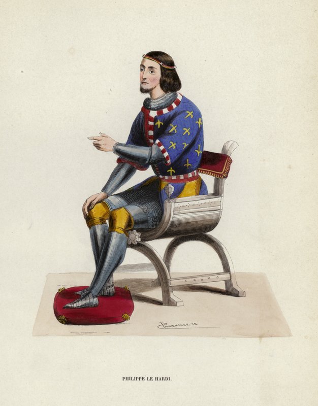 Philippe Le Hardi (coloured engraving) 作者 欧洲学校
