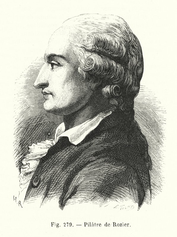 Pilatre de Rozier（雕刻）。 作者 欧洲学校