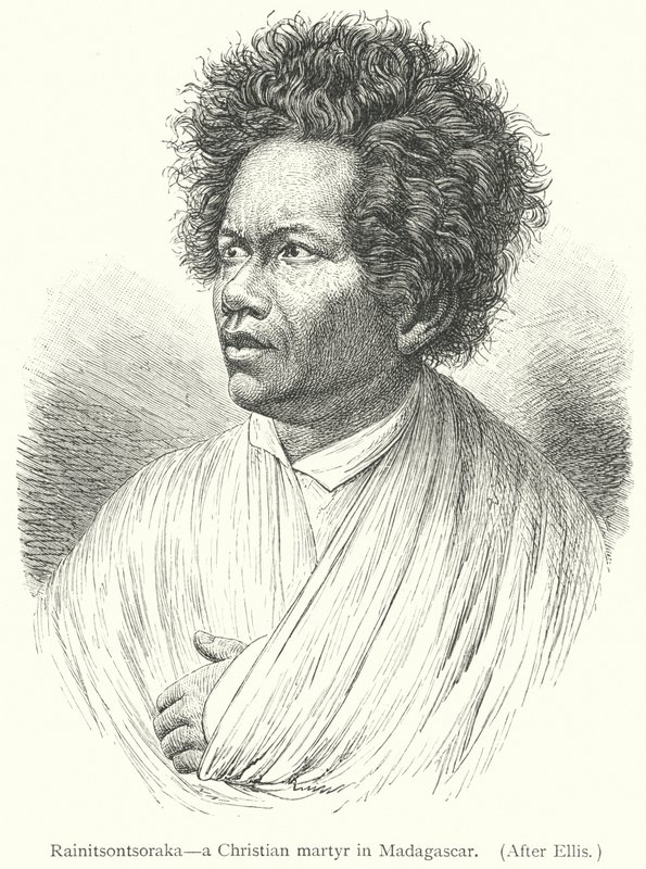 Rainitsontsoraka, a Christian martyr in Madagascar (engraving) 作者 欧洲学校