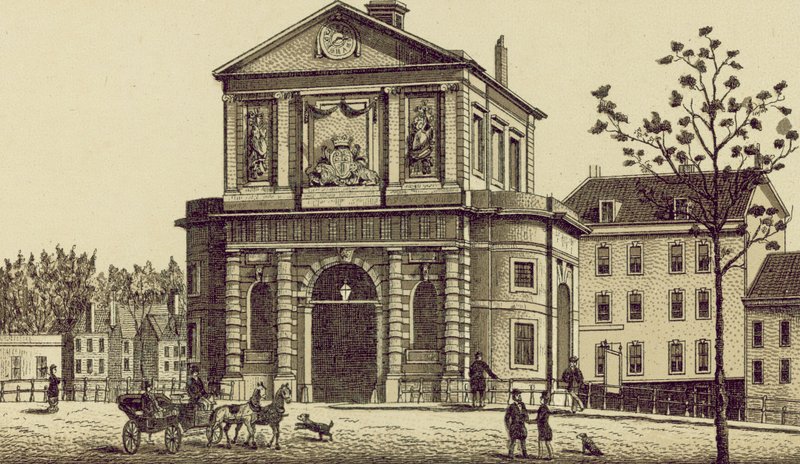 鹿特丹：Delftsche Poort（石版画） 作者 欧洲学校