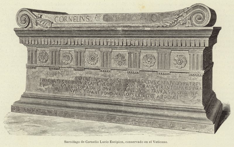Sarcophagus de Cornelio Lucio Escipion，conservado en el Vaticano 作者 欧洲学校