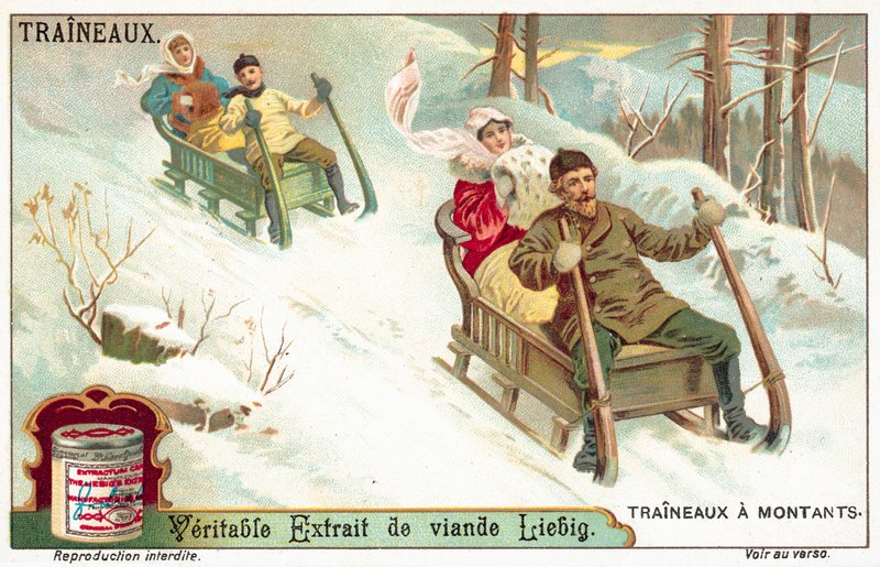 Sledging (chromolitho) 作者 欧洲学校