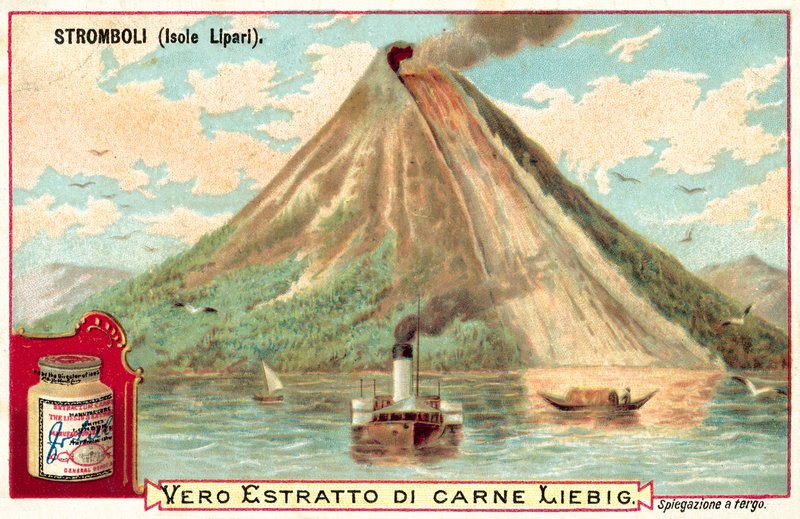 Stromboli, Italy (chromolitho) 作者 欧洲学校