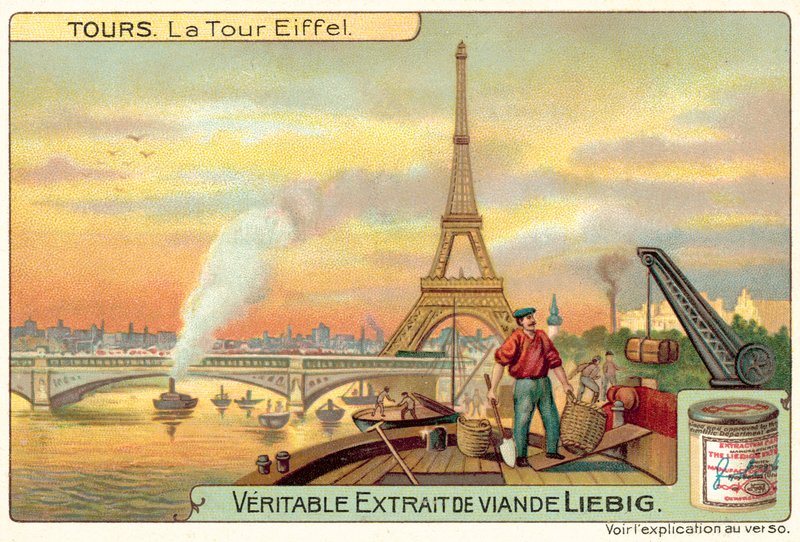 The Eiffel Tower, Paris (chromolitho) 作者 欧洲学校