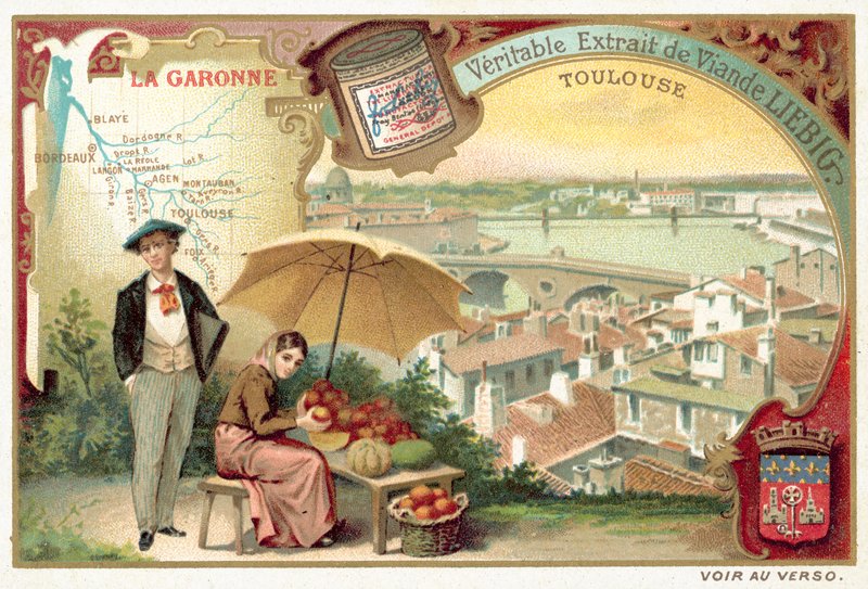 The Garonne, and a view of Toulouse (chromolitho) 作者 欧洲学校