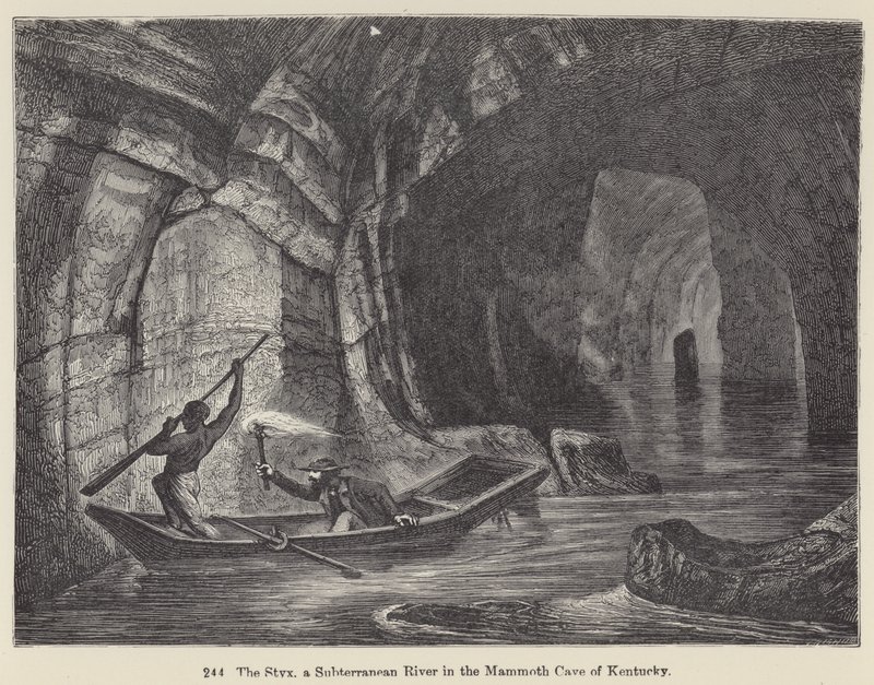 The Styx, a Subterranean River in the Mammoth Cave of Kentucky (engraving) 作者 欧洲学校