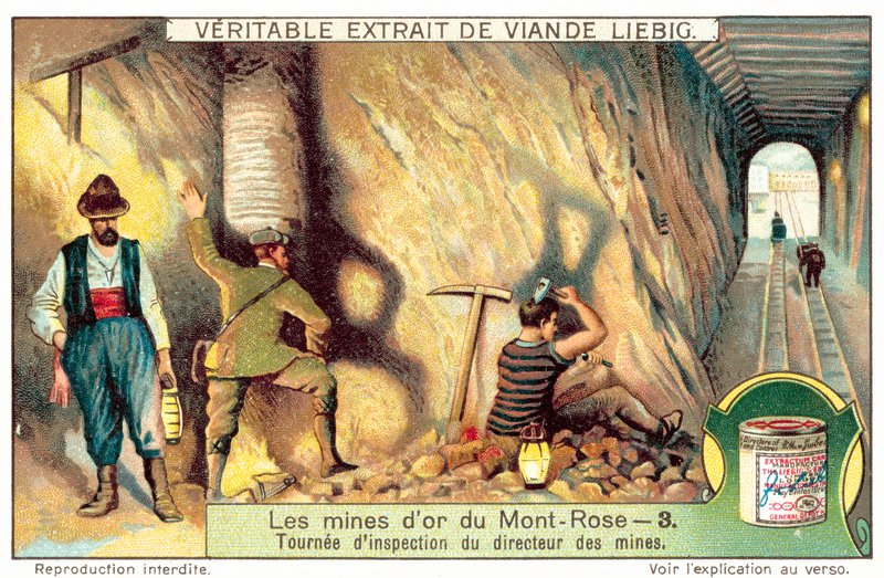 Tour of inspection by the director of the Monte Rosa gold mine (chromolitho) 作者 欧洲学校