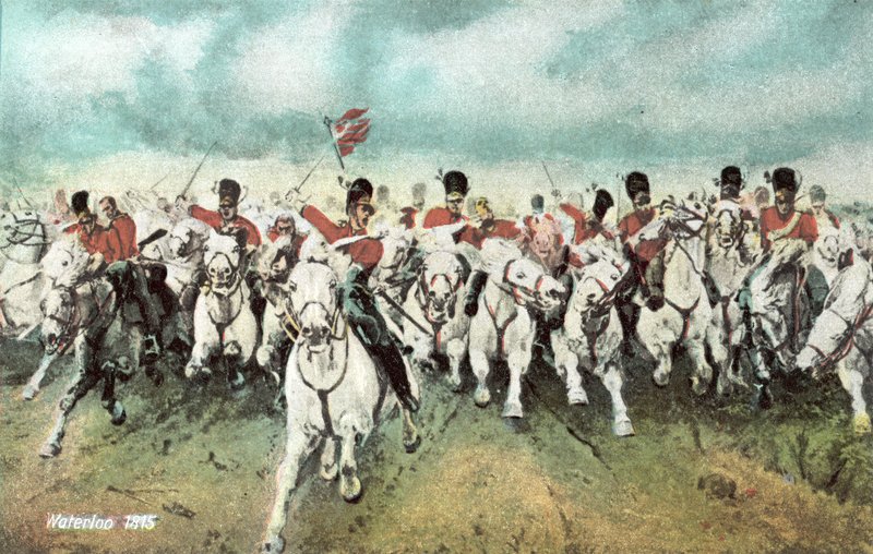 滑铁卢1815年，苏格兰骑兵冲锋 作者 欧洲学校