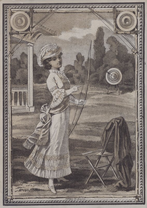 Woman doing archery (litho) 作者 欧洲学校