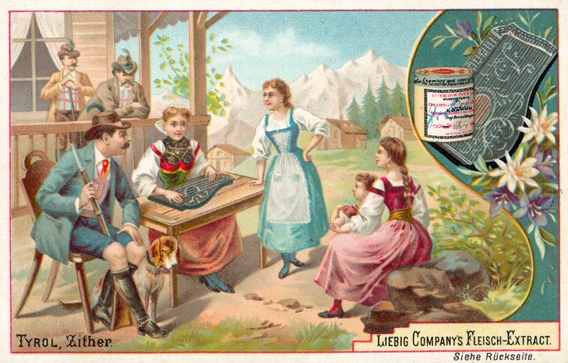 Zither, Tyrol (chromolitho) 作者 欧洲学校